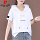Pier Cardin pure cotton hooded short-sleeved T-shirt for women 2025 summer new Korean style fashionable loose thin casual versatile top for women 693 short-sleeved sweatshirt M [100Jin [Jin equals 0.5 kg] below]