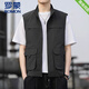 
ROMON ice silk vest men's summer new outdoor sports vest horse clip casual work sleeveless vest jacket men 8866 khaki 4XL recommended [176-190Jin [Jin equals 0.5 kg]]