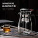 Thickened explosion-proof glass teapot, one-touch filtered tea water separation, elegant teapot, home office tea maker, 1000ml stock type - side pressure, single pot