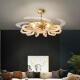 Opple Lighting es adecuada para Light Invisible Luxury Gold Electric Ventilador de ventilador de techo Ligero Salón de la sala del hogar Comedor del dormitorio 1047 Gold-42 pulgadas Remoto Remoto