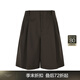
JNBY [Same Model in Shopping Mall] 25 Spring New Product Casual Pants Women Loose Straight Pants 5P3E11730 201/Dark Coffee S