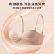 
Carey Kay half cup underwear for women's small breasts gathering girls' bra strapless anti-slip anti-sagging top support sexy strap bra pink skin color M (34/75AB recommended)