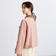 INMAN Pure Cotton Revealable Jacket Women's 2025 Autumn Loose Fashionable Contrast Color Lapel Work Jacket Top Lotus Pink S