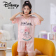 Disney Girls Pyjamas Sommer Dünne Eisseide 2025 Neue Kinderklimaanlage Home Kleidung mittelgroße Kinder Mädchen Babyanzug V-Neck-1047# 170 Größe 8 Empfohlene Höhe 90-103 cm