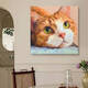 
Yusenyi cute cat DIY filled children's coloring 2024 new small size hand-painted oil color decorative painting hy12806 70*70cm thick solid wood inner frame