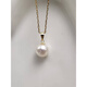 DL 1998 Fat Donglai same style 18k gold pearl pendant New fan benefits 18K gold Aurora freshwater coreless/core single K gold is easy to deform, cannot be returned or exchanged for personal reasons 8-9mm