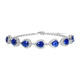HEEKAIYI Sapphire Bracelet for Women Royal Blue 18K Gold Diamond Bracelet Chinese Valentine's Day Birthday Gift for Wife and Girlfriend Selected 4.58 Carat/Royal Blue/Double Certificate