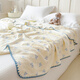 Pick-up cat gauze blanket double-layer gauze children's kindergarten air-conditioning blanket baby baby blanket nap single towel cotton wrinkled gauze-Yuanqi Duck 180cm200cm-double blanket one blanket multi-purpose