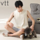 VTT MANEVELESS PAJAMAS Summer Traje de algodón Vest New Home Clothing Los pantalones cortos delgados de los hombres se pueden usar en vest traje: OMM13657 L