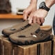 Sandalias para hombres Summer zapatillas populares zapatillas de playa Estilo deportivo al aire libre RESISTENTE RESISTENTE A LAN TAMAÑO ARRILLABLE ZAPATROS DE MENYES (JL) AS9909 BROWN 39