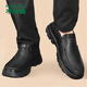 MULINSEN men's toe-layer cowhide business casual shoes, thick sole wear-resistant middle-aged dad shoes 19215