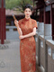 Cheongjing Cheongsam Chinese style small man in college entrance examination cheongsam mother in daily life can wear dress light summer clothes plus orange red style 1278 orange red style 1278 M