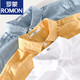罗蒙（ROMON）男士亚麻翻领短袖恤宽松衬衫领上衣服有带领T棉麻料体恤麻布夏装 yunyi-9711黄色 XL