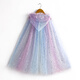 Kinder Dream Girl Cloak Children's Cloak Sommer Prinzessin Aisha Schalmasch Ice Blue Aisha Girl Outdoor Mantel 9885 Schneeflocke Umhang/Single Cloak ohne Accessoires One Größe für 3-13 Jahre alte Babys