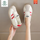 Zapatillas individuales de maternidad de la boca del carpintería de carpintería para mujeres 2025 Nuevo verano transpirable suave sin deslizamiento zapatos deportivos zapatos de entrenamiento casual y casual de entrenamiento [tamaño pequeño] 37