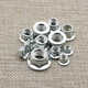 Wen Yijia iron galvanized/304 stainless steel hexagonal metal flange lock nut lock nut GB6183GB6187 M5 nylon (1000 pieces) iron white zinc