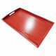 Plateau ménage en bois rectangulaire japonais Plaque rouge en bois Assiette de mariage Plaque de pain de toast de mariage assiette de bonbons rouges plaque plate: 3524cm