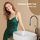 Yidiou italienischer Arbeitsplatte Basin Ceramic Wash -Becken Haushaltswaschbecken verdickter Balkon Waschbecken 485*360 [YT3523] Bare Slot -Konfiguration
