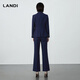 LANDI Intelligent Commuting Purple Blue Simple High-end Slim Fit Suit Jacket Women 2025 Autumn New Product Purple Blue L