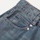 
UHFR Enos Jiaying official flagship store 2025 summer new American high waist wide-leg straight jeans for women 1098 denim blue 1098 S