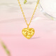 Saturday blessing yellow 18K gold necklace broken gold love color gold necklace birthday gift C0616152 40+5cm