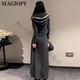 MAGIOPY国际奢侈高档品牌网红爆款休闲运动套装女春季2025新款高级感黑色 灰色两件套 S(100斤以内)
