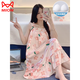 Catchan Cat Man (Miiow) para mujeres en verano con almohadillas de pecho de hielo de seda de seda fría pijama de verano damas dulces y lindas ropa casera primavera y otoño 3889 [almohadilla de cofre no removible] M [75-100Jin [Jin iguala 0.5 kg]]