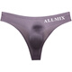 Men's thong men's underwear sexy U convex sports fitness letters thin transparent ice silk low waist without marks 3-piece package (black + green + gray) M (90-110Jin [Jin equals 0.5 kg])
