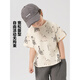 Boe [offizielles Flaggschiff] OCC Jungen kurzärärmig T-Shirt Summer Anzug U15839 Beige 110 cm