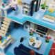 2025 new building blocks and flower play house girl toy adult version puzzle assembly house street view villa music dog fashion home 1048 pieces [Send lights]