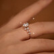 PT950 platinum laurel one carat moissanite diamond ring for girls 520 Valentine's Day birthday gift
