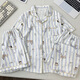 Jingpufei's new summer polka dot cotton gauze pajamas women's three-piece set comfortable home clothes Yunduo Cotton-9905# Black Love Three-piece Set M [Suggestion 75-100Jin [Jin equals 0.5 kg]]