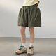 
LUSON Chen Dazhu Girls Shorts Outdoors 2025 New Military Green Work Pants Children's Crop Pants Thin