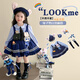 G.duck Little Yellow Duck Judy Rabbit Police Officer Clothes Girls Dress Spring and Autumn Lolita Princess Dress Children's Birthday Dress Skirt 100 Size 2~3 years old 90-100cm