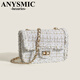 Anysmic Luxury High-End-Marke-Tasche Damenbeutel Unterarm Tasche Kleine Duftstil Kettenbeutel Umhängetasche Geburtstagsgeschenk Beige White