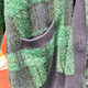 Adidas Clover Men's y Women's Clothing 2024 Winter Academy Style Cardigan Cardigan Sweater Loose Knited JC6845_Green y Blue XS