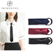 T/Twenties women's tie decoration women's suit shirt black tie women's short style without hitting small blue red short zipper style women's zipper tie + tie clip_AK6167-L-C