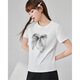 IEF/Aiyifu 2025 summer new casual sports girl simple versatile slim and fashionable loose women's T-shirt White S