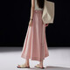 Demana [nude experience series] summer comfortable style pure cotton nine-point pants belt wide-leg chants pleated women's casual pants