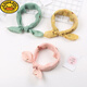 G.DUCKKIDS【新品】宝宝围巾女2024春秋冬新款男童方巾卡通可爱婴儿纱巾围脖 两条装【M奇奶白+皇冠奶白】 参考0-8岁(尺寸44*45cm)