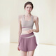
Victoria Traveler Yoga Suit Women's Running Sports Set Summer Pilates Training Fitness Suit Bra Shorts Two-piece Set Purple L