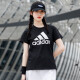 阿迪达斯 （adidas）女装运动套装25夏新款休闲经典透气短袖T恤宽松五分裤短裤两件套 GL0722+JE1309 L
