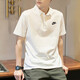 Nike (Nike) Anzug reine Baumwollmänner Herbst Sport Polo Hemd Revers kurzärmelig T-Shirt Handsome junge Strickhosen Freizeithosen FN3895-100+FQ4331-010 L/175
