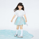 Annai children's clothing girls lapel short-sleeved top 2024 summer new style off-white 90