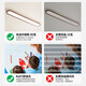 畅玩走廊过道led吸顶灯中古风长条现代简约玄关衣帽间阳台灯具263 3892-80cm-胡桃木色-无极