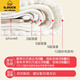 G.DUCKKIDS尿布纯棉婴儿可洗纱布介子布尿片表层全棉新生宝宝尿戒子小孩用品 10条装 6层黄色常规型 L