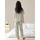 Yalu 2025 Nuevo pijama para mujeres en verano se pueden usar pantalones de manga corta de algodón puro en el exterior. Traje de ropa casera casual YZT9713 L [recomendado 100-120 Jin [Jin equivale a 0,5 kg] desgaste]