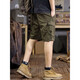[Retro Trend] Military Green Work Suit Shorts Herren-Sommer-Shorts Mid-Pants Lose Casual Fünf-Punkte-Hose Green K8001-YT 31 [Empfohlen 120-130jin [Jin entspricht 0,5 kg]]]