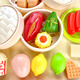 Blessing Kitchen Playing House Toys Children's Girls Simulated Food Barbecue Skewers Breakfast Dessert Bun Cooking Set 58-Piece Set-Mixed Random + BBQ Stove