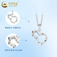 CHINA GOLD PT950 Platinum Gourd Pendant Women's Crushed Ice Necklace Valentine's Day Birthday Gift for Girlfriend, Wife and Lover Platinum Crushed Ice Gourd Pendant About 1.8g Free Silver Chain + Brand Gift Box